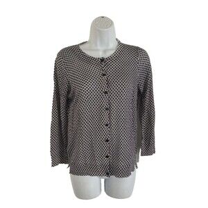 Ann Taylor LOFT Lightweight Cardigan Sweater Button Down Size XS Blue/White NWT